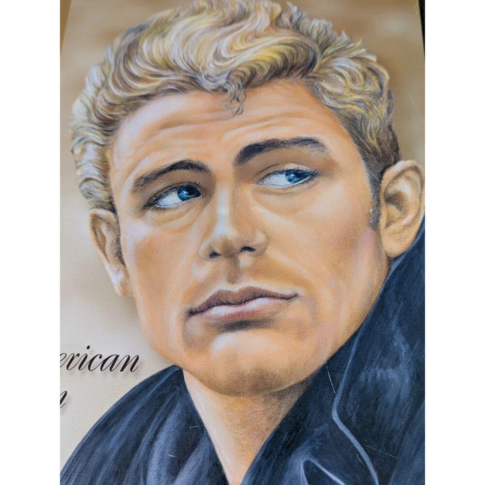 90s VTG JAMES DEAN An American Icon Metal Sign 12.5x16 50s Nostalgia Collectible